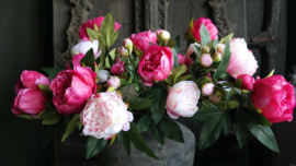 Tros rozen zijden | lichtroze 36 cm