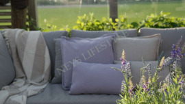 Kussen outdoor | Ella lila 50 x 50 cm