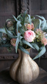 Boeket zijden kant en klaar | Peony