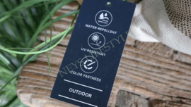 Outdoor Kussen streep taupe-wit | 45 x 45 cm