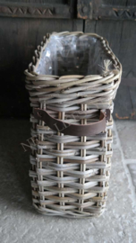 Plantenmand rotan hengsel  | M