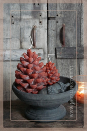 Kaars pine cone | cognac S