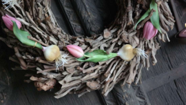 Knol tulp kunst 18 cm | mauve