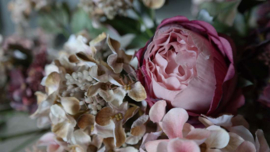 Roos dried zijden bloem | roze