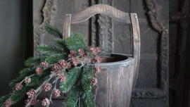 Houten bak Santa | rond