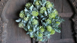 Eucalyptus kunst krans mix groen  | 20-25 cm