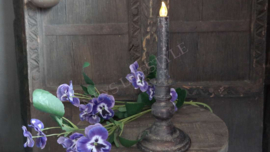 LED kaars kandelaar | zwart antique