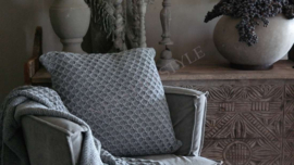 Kussen Silt gebreid | grey melange