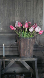 Tulp in bloei kunst 45 cm | roze