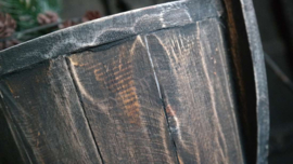 Houten bak Santa | rond