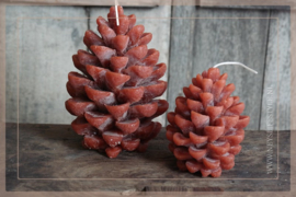 Kaars pine cone | cognac S