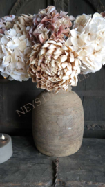 Hortensia zijden bloem | beige