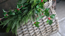 Plantenmand rotan hengsel  | M