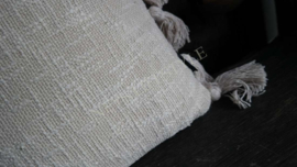 Kussen kwast créme | 45 x 45 cm