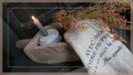 Spoel kandelaar kaars  | blanc
