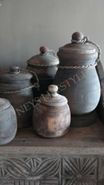 Houten pot Aura deksel | grey