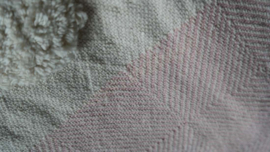 Katoenen plaid kwast roze | 170 x 130 cm