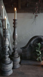 Kandelaar Andi brown wood  | XL