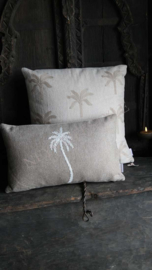Kussen Palm geborduurd | 50 x 30 cm