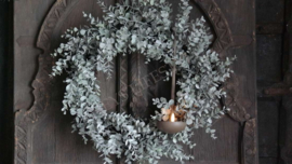Eucalyptus kunst krans green-grey  | 50 cm
