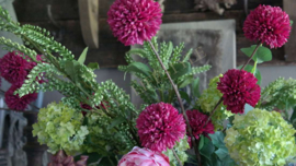 Hortensia/ Viburnum kunst bloem | groen 86 cm