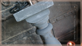 Balusterlamp hout | greywash