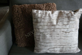 Velvet kussen Chita chateau grey | 45 x 45 cm