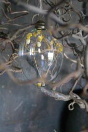 Hanging eggs glass 4 st | yellow M