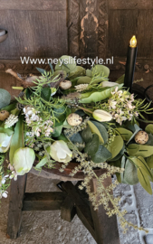 Toef (DIY) zijden Spring wit XL | 60 cm