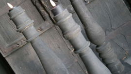Kandelaar sober grey wood  | M