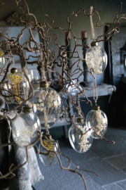 Hanging eggs glass 4 st | yellow M