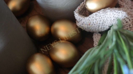 Doosje chicken eggs gold  |  12 st