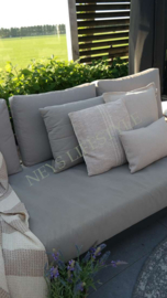 Kussen linnen streep | chateau grey