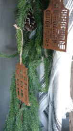 Hanger huisje set 3 st | roest