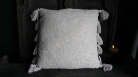 Kussen kwast créme | 45 x 45 cm