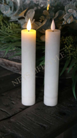 LED dinerkaarsen XL | crème 2 stuks