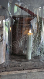 LED dinerkaarsen XL | greige 2 stuks