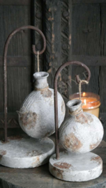 Fles op standaard | créme/roest M