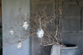 Hanging eggs glass 4 st | white M