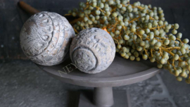 Schaal op voet grey | S