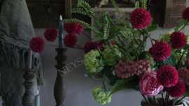 Japonica kunst bloem 105 cm | groen-créme