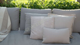 Kussen linnen streep | chateau grey