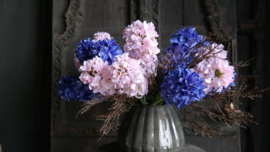 Bosje hyacinthen kunst | donkerblauw