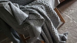 Plaid Silt dubbelzijdig gebreid | grey melange