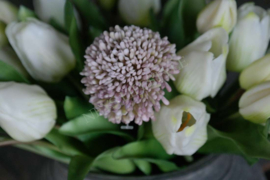 Bosje tulpen kunst 31 cm | créme