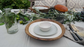 Outdoor dinner plate | beige