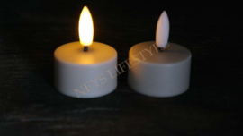 LED kaars tealight set oplaadbaar | greige