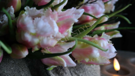 Bosje papegaaien tulpen kunst 40 cm | roze