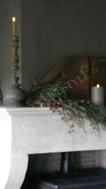 Raampaneel/ornament  | old dark brown L