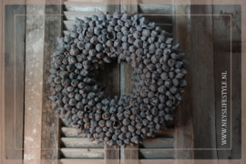 Krans coco fruit | greywash | 55 cm